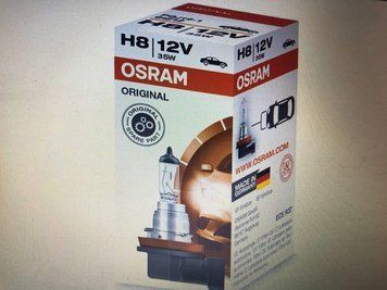 Автомобильная галогенная лампа OSRAM Н8-35w (производство OSRAM, Германия) Н8-35w фото