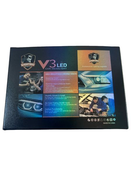 Светодиодные лампы для автомобильных фар NIGHTDOG-H4 6000 K (производство LED, Китай) V18 00619 фото
