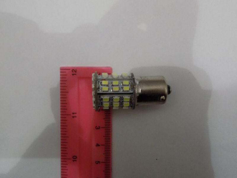 Автомобільна світлодіодна лампа освітлення габаритів, поворотів1156-64SMD-1206-1 контакт-12v (пр.о Китай) 00243 фото
