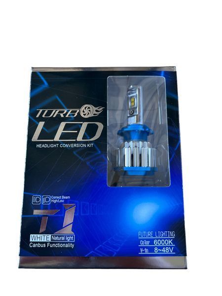 Світлодіодні лампи для автомобільних фар (Turbo LED) Н7 35 W 6000 K (виробництво LED, Китай) 00568 фото
