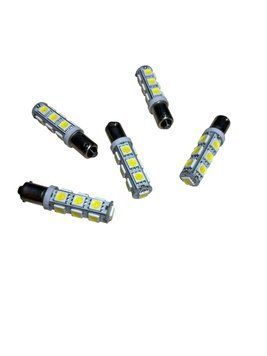 Светодиодная LED лампа для авто T4W (BA9s) 13SMD 5050 4 Вт 12 В, белая, для габаритов и поворотов 00165 фото