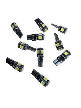 Светодиодная LED лампа для авто T10 (W5W) 5SMD 5050 CANBUS 5 Вт 12 В, белая, для габаритов 00081 фото