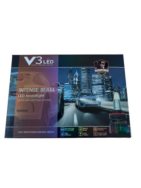 Світлодіодні лампи для автомобільних фар (LED) V3-H4 (виробництво LED, Китай) 00619 фото