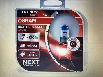 Автомобільна галогенна лампа OSRAM NIGHT BREAKER Н3+150% (виробництво OSRAM, Німеччина) Н3+150% фото