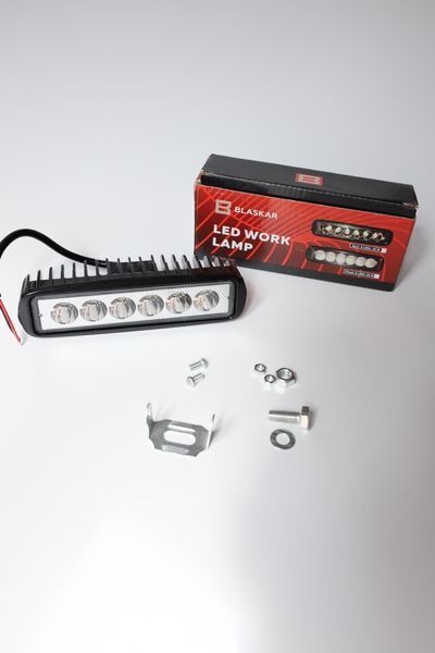 Балка LED (противотуманка) светодиодная (6 светодиодов) 12V-24V(18W-6000 K) 16,5 см (ціна за 1 шт.) 00531 фото