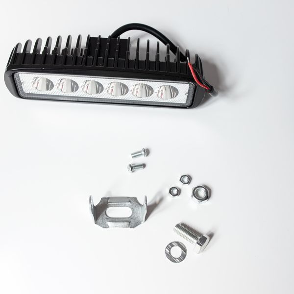Балка LED (противотуманка) светодиодная (6 светодиодов) 12V-24V(18W-6000 K) 16,5 см (ціна за 1 шт.) 00531 фото