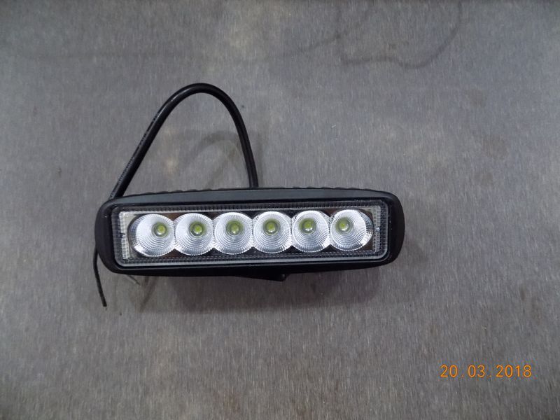 Балка LED (противотуманка) светодиодная (6 светодиодов) 12V-24V(18W-6000 K) 16,5 см (ціна за 1 шт.) 00531 фото