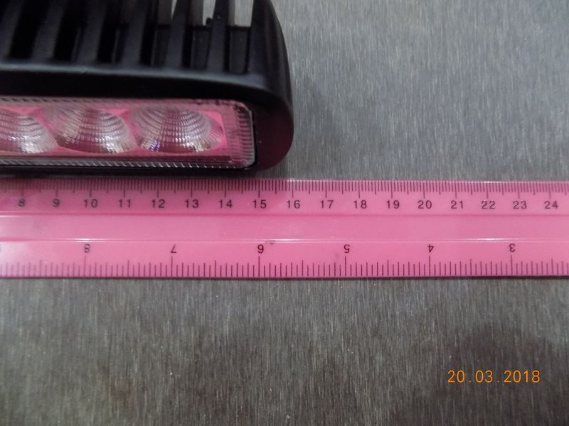 Балка LED (противотуманка) светодиодная (6 светодиодов) 12V-24V(18W-6000 K) 16,5 см (ціна за 1 шт.) 00531 фото