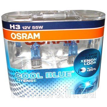 Автомобильная галогенная лампа Osram Cool blue Intense 4200k H3 12V 55 W (производство Osram, Германия) 64151CBI фото