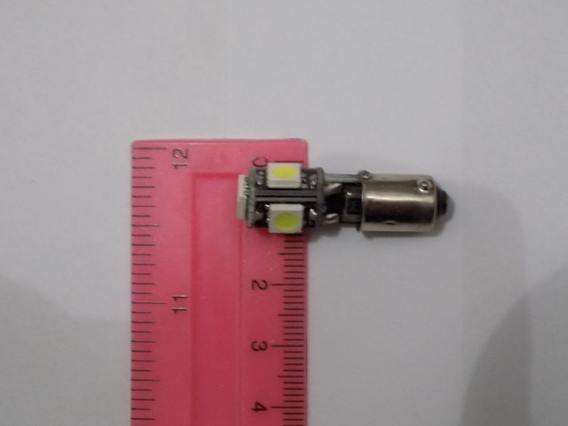 Автомобильная светодиодная лампа для освещения габаритов BA9S-5SMD-5050-CANBUS-12V (пр-во Китай) 00167 фото