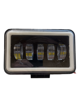 Балка LED (протитуманка) світлодіодна (5-Лінз+ДХО) 50W 12V-24V 6000 K 02040 фото