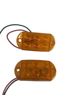 Ліхтар LED габаритний універсальний (6smd 2395) 12\24 вольта-Жовтий (виробництво LED, Китай) 01967 фото