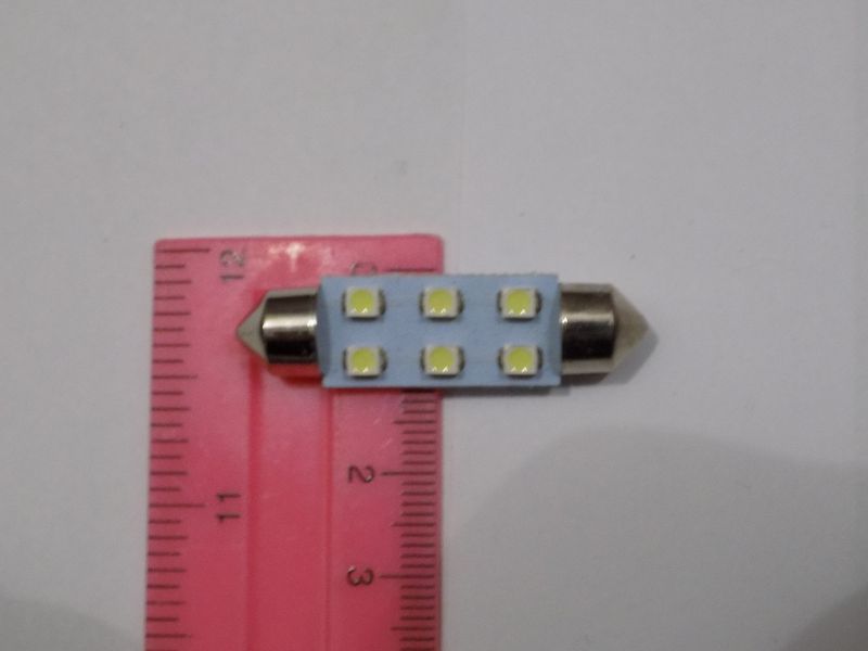 Автомобільна світлодіодна лампа підсвітка салону, номери SJ-6SMD-3528-41MM-12v (пр-во Китай) 00178 фото