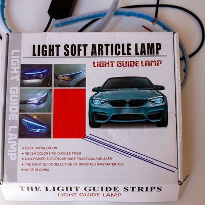 Светодиодные LED дневные ходовые огни в фару силиконовый корпус 12V (производство LED, Китай) 01535 фото