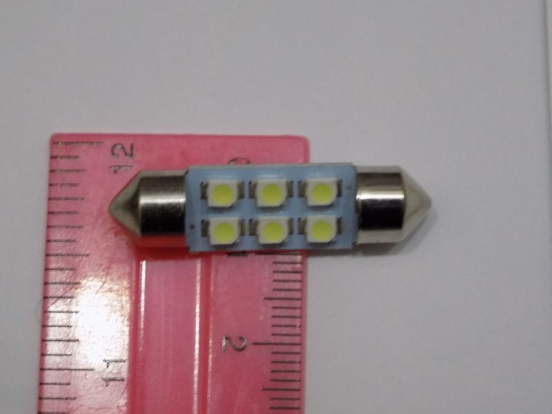 Автомобільна світлодіодна лампа підсвітки салону та номерного знака SJ-6SMD-3528-36MM (пр.о Китай) 00177 фото