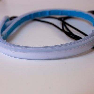 Світлодіодні LED денні ходові вогні в фару силіконовий корпус 12 V (виробництво LED, Китай) 01536 фото
