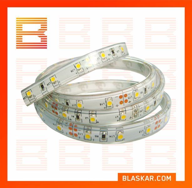 Світлодіодна стрічка SMD 3528, 5 м, 300 світлодіодів, 12 В, біла, IP67 00332 фото