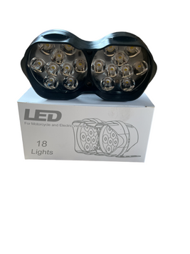 Балка LED (протитуманка) світлодіодна L-15 (18 світлодіодів) 12-24 V 6000 K (оригінал) 01432 фото