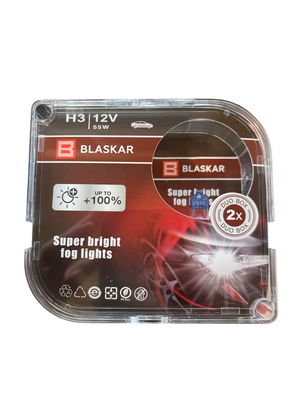 Автомобільна галогенна лампа BLASKAR H3 12V 55W + 100% 02209 фото