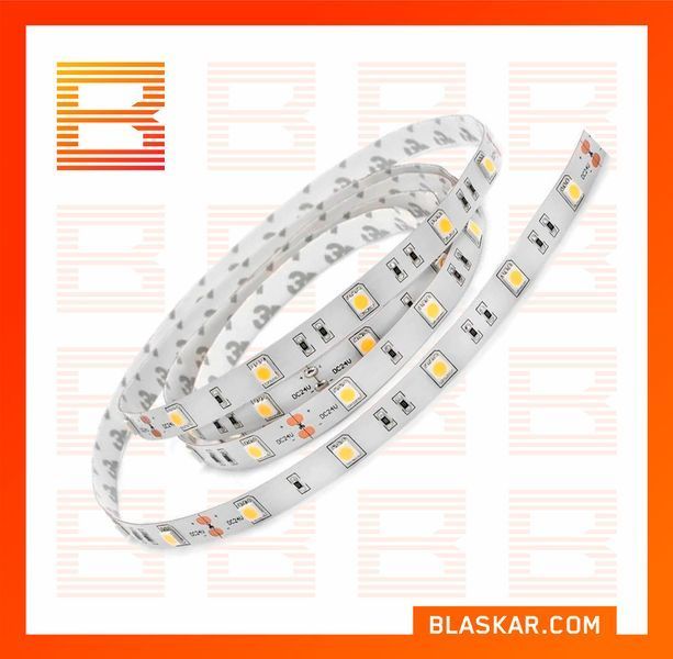 Світлодіодна стрічка SMD 5050, 5 м, 300 світлодіодів, 12 В, біла, IP67 00342 фото