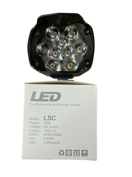 Балка LED (противотуманка) светодиодная L-5 (9 светодиодов) 12-24V 6000 K (оригинал) 01431 фото