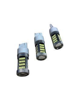 Автомобільна світлодіодна лампа підсвітка стоп, габаритів 7443-2835-92SMD-з лінзою (пр.о Китай) 00228 фото