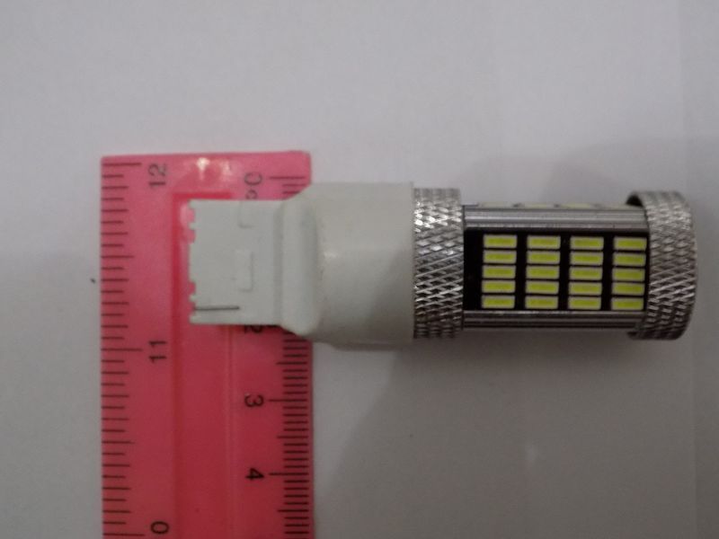 Автомобильная светодиодная лампа подсветка стопов, габаритов 7443-2835-92SMD-с линзой (пр-во Китай) 00228 фото