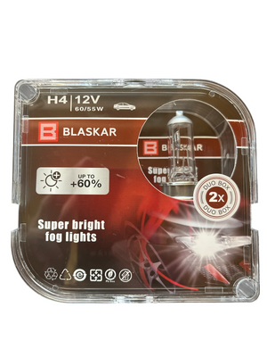 Автомобільна галогенна лампа BLASKAR H4 12V 60\55W + 60% 02214 фото