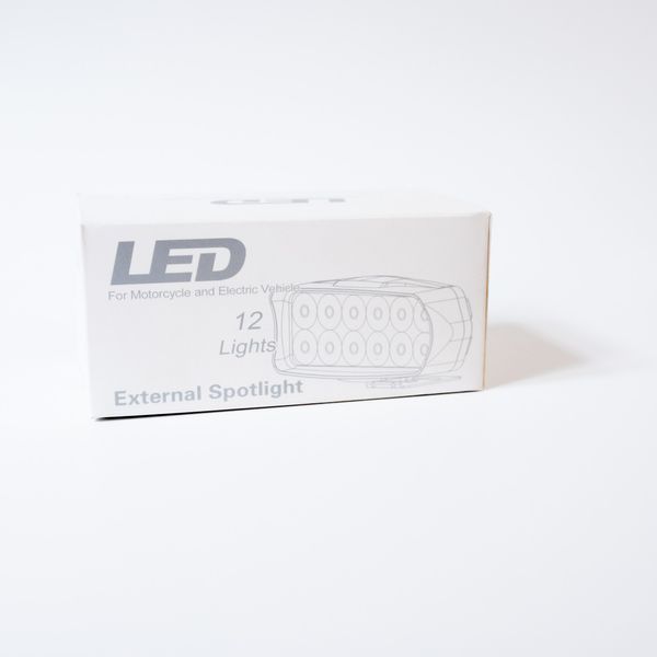 Балка LED (протитуманка) світлодіодна (12 світлодіодів) 12-24 V 6000 K (Білий + жовтий) (ціна за 1 шт.) 01026 фото