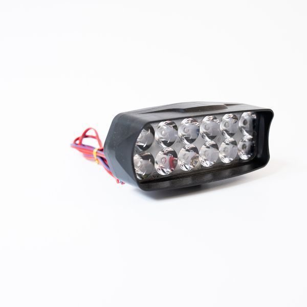 Балка LED (протитуманка) світлодіодна (12 світлодіодів) 12-24 V 6000 K (Білий + жовтий) (ціна за 1 шт.) 01026 фото