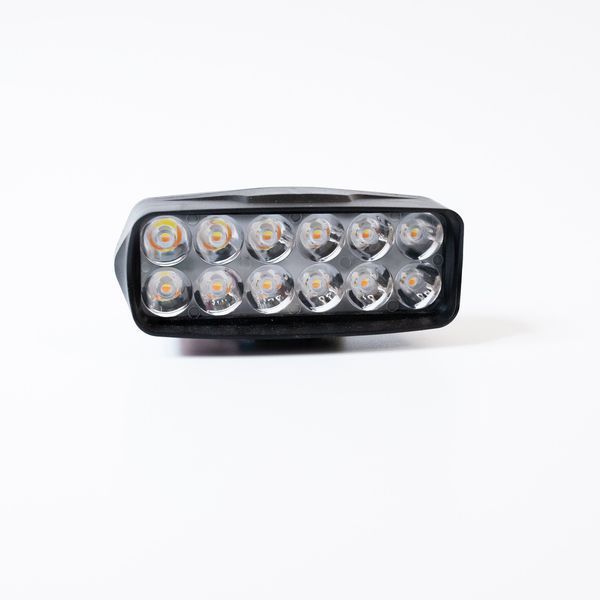 Балка LED (протитуманка) світлодіодна (12 світлодіодів) 12-24 V 6000 K (Білий + жовтий) (ціна за 1 шт.) 01026 фото
