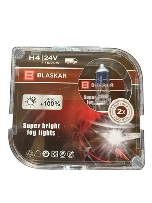 Автомобільна галогенна лампа BLASKAR H4 24V 75\70W + 100% 02218 фото