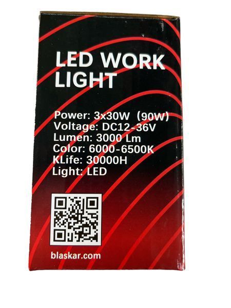 Світлодіодна LED балка BLASKAR квадратної форми, 30 Вт, 12-24 В, 5000 K, 92,8x76 мм 01556 фото