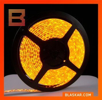 LED лента светодиодная SMD 5050, 5 м. Желтая-24 вольта IP67 00351 фото