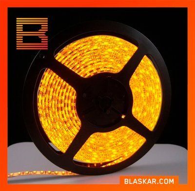 LED-стрічка світлодіодна SMD 5050, 5 м. Жовта-24 вольта IP67 00351 фото