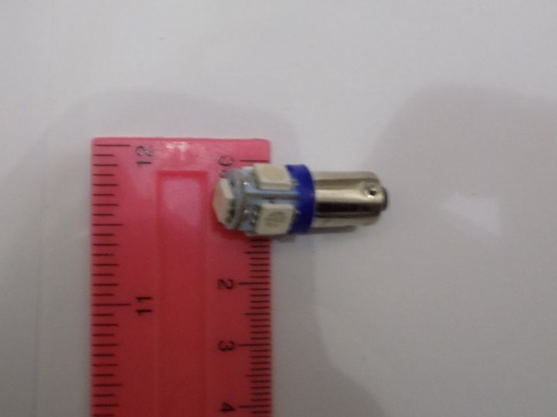 Автомобільна світлодіодна лампа для освітлення габаритів BA9S-5SMD-5050-12V (пр-во Китай) 00140 фото