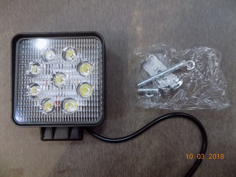 Балка LED (противотуманка) светодиодная (9 светодиодов) 27W 12-24V 6000 K (ціна за 1 шт.) 00528 фото