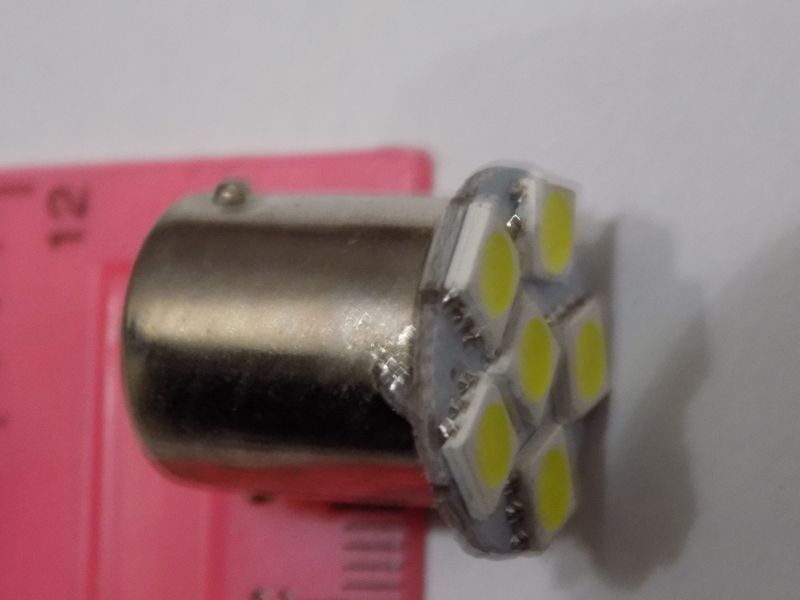 Автомобильная светодиодная лампа подсветка габарит 1156-6SMD-5050-1 контакт 24V (пр-во Китай) 00278 фото