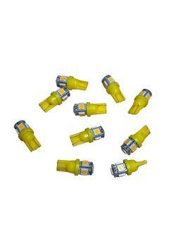Світлодіодна LED лампа для авто T10 (W5W) 5SMD 5050 5 Вт 12 В, жовта, для габаритів 00056 фото