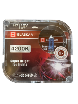 _Автомобільна галогенна лампа BLASKAR H7 12V 55W + 4200К 02222 фото