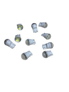 Світлодіодна LED лампа для авто T10 (W5W) 3SMD керамічна прозора 5 Вт 12 В, біла, для підсвічування номера та габаритів 00102 фото