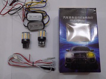 Светодиодная LED лампа для авто T20 повторители поворотов+ДХО 78 диодов 12В  T20-78SMD фото