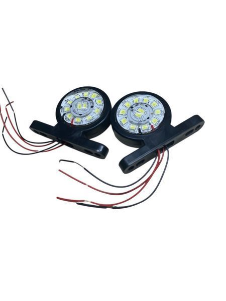 Ріг габаритний LED 24V Білий/Червоний вогні по 12 діодів з кожної сторони 01748 фото