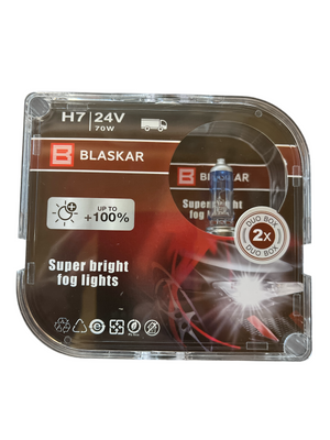 Автомобильная галогенная лампа BLASKAR H7 24V 70W + 100% 02224 фото