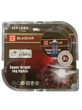 Автомобільна галогенна лампа BLASKAR H7 24V 70W + 150% 02225 фото