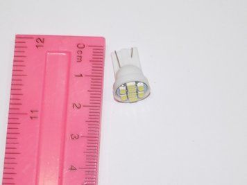 Автомобільна світлодіодна лампа діод без цоколя T10-8SMD-1206-12v (пр-во Китай) 00072 фото