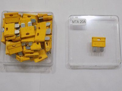 Запобіжник автомобільний MTA 20A "жовтий" (виробництво MTA, Китай) 00544 фото