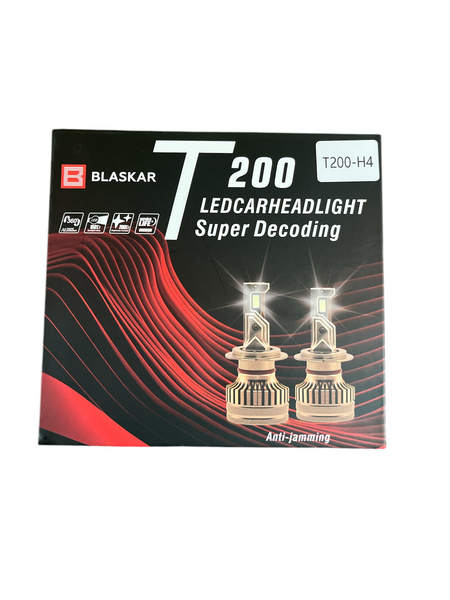 Світлодіодні лампи для автомобільних фар LED Т200 H4 (12V24V) CANBUS 6000 K (комплект 2 шт.) (пр.о LED, 59) 02134 фото