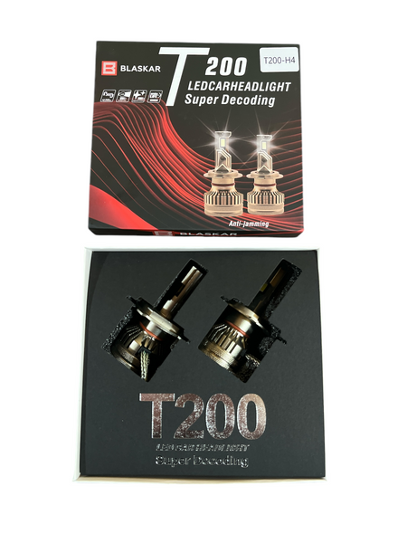 Світлодіодні лампи для автомобільних фар LED Т200 H4 (12V24V) CANBUS 6000 K (комплект 2 шт.) (пр.о LED, 59) 02134 фото