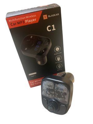 Модулятор FM 5в1 C1 12-24V з 2 USB 5V 3.1A та Type C 5V 3.1A компактний автомобільний аксесуар 02166 фото